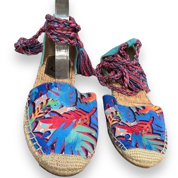Circus Sam Edelman Lenora Espadrilles Sandals Women's 10 Multicolor Floral Boho - Picture 6 of 16